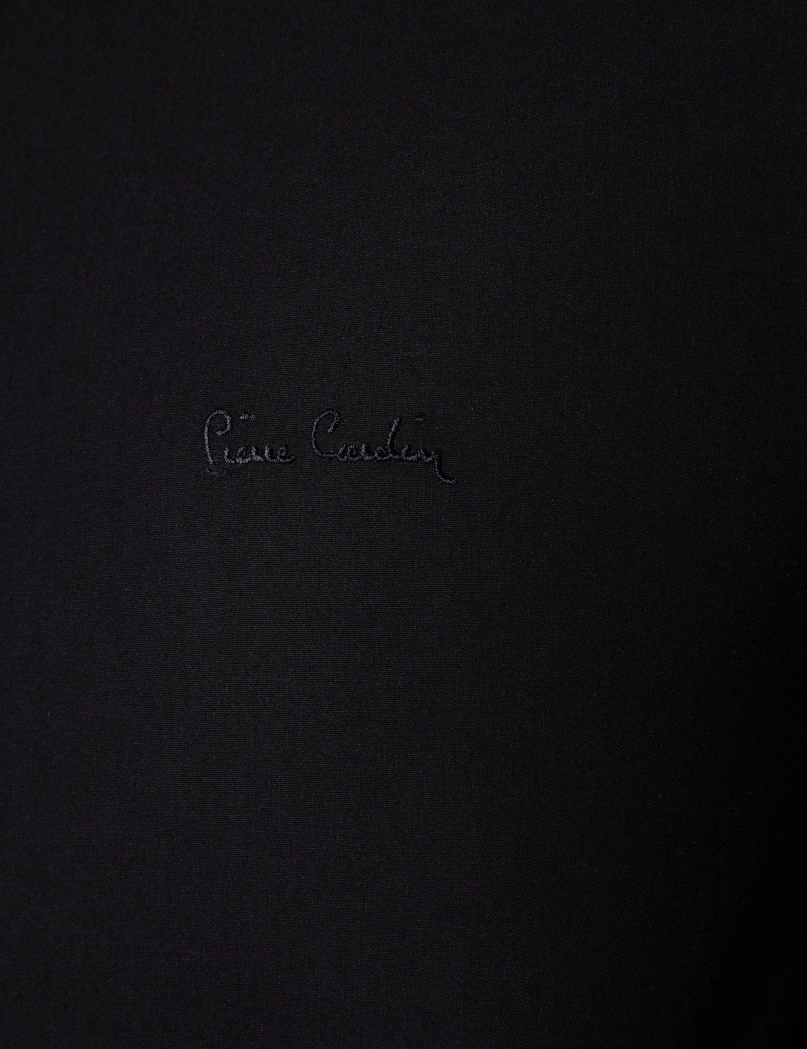 Siyah Slim Fit Uzun Kollu Basic Gömlek