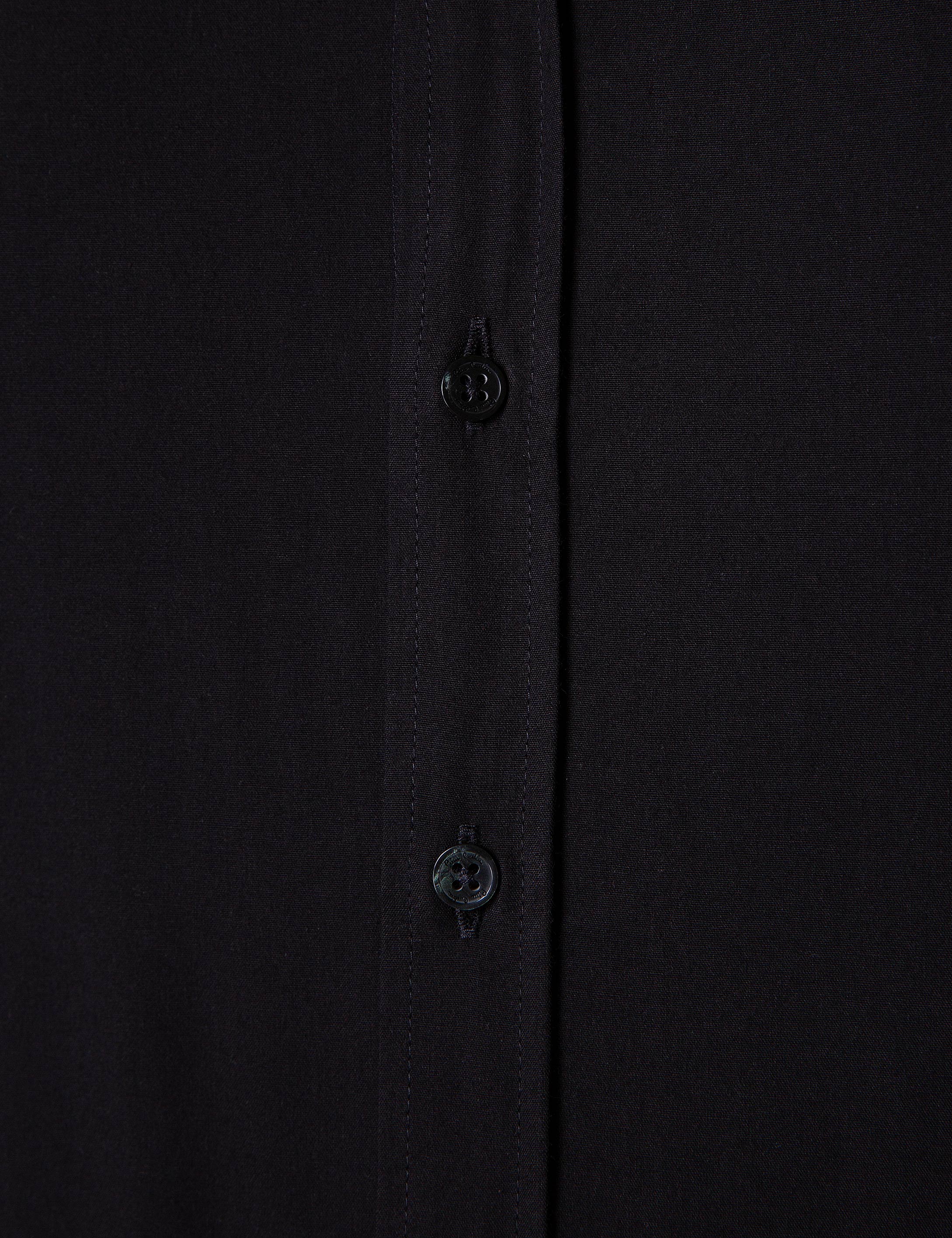 Siyah Slim Fit Uzun Kollu Basic Gömlek