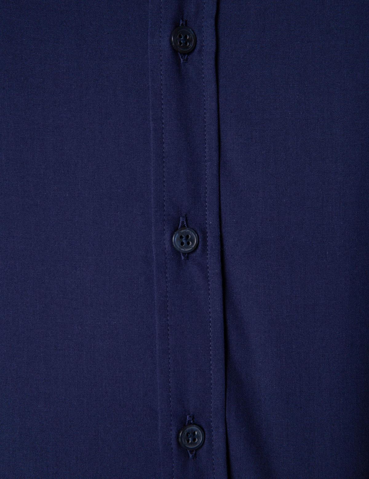 Lacivert Slim Fit Uzun Kollu Basic Gömlek - 50204593032