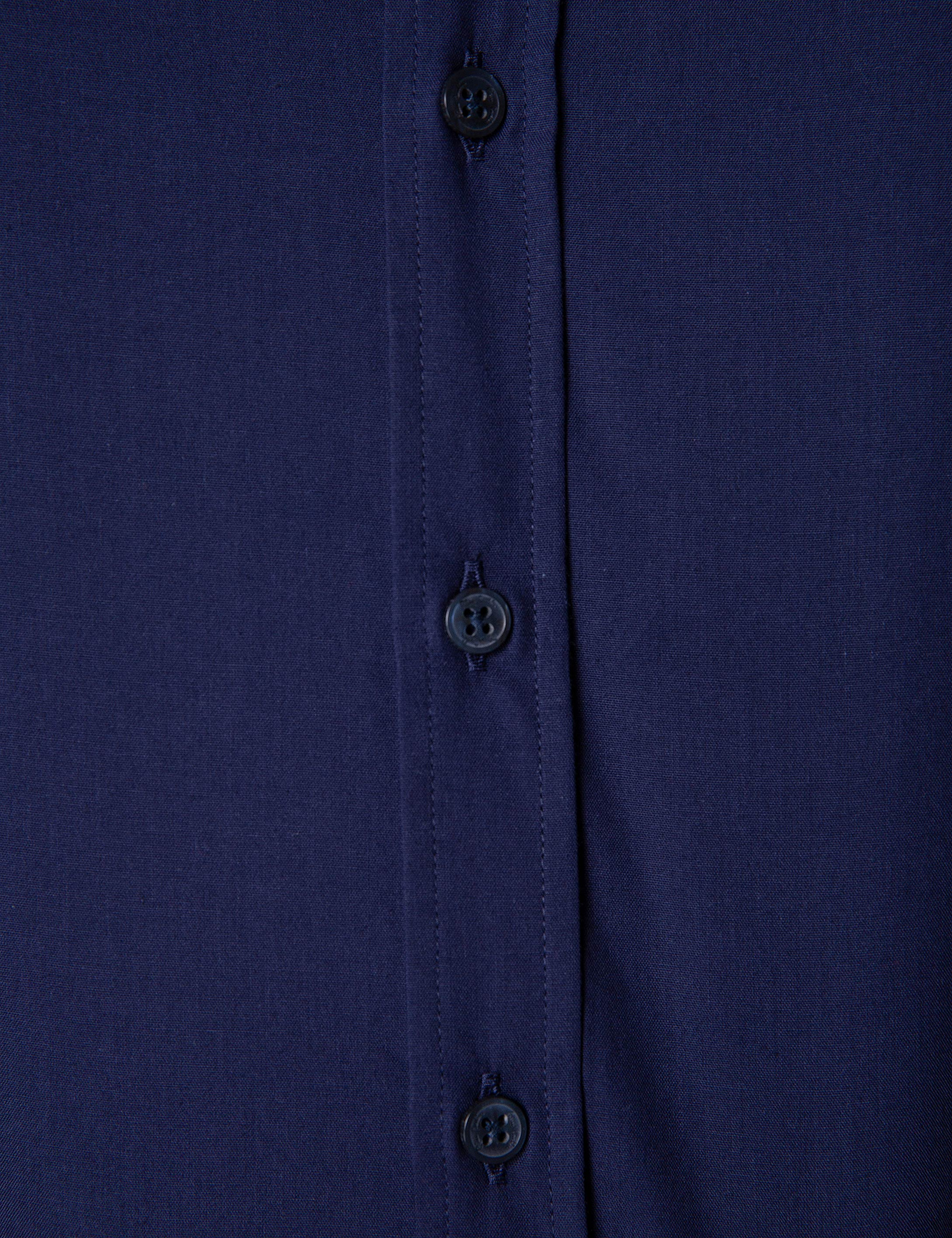Lacivert Slim Fit Uzun Kollu Basic Gömlek - Image 6