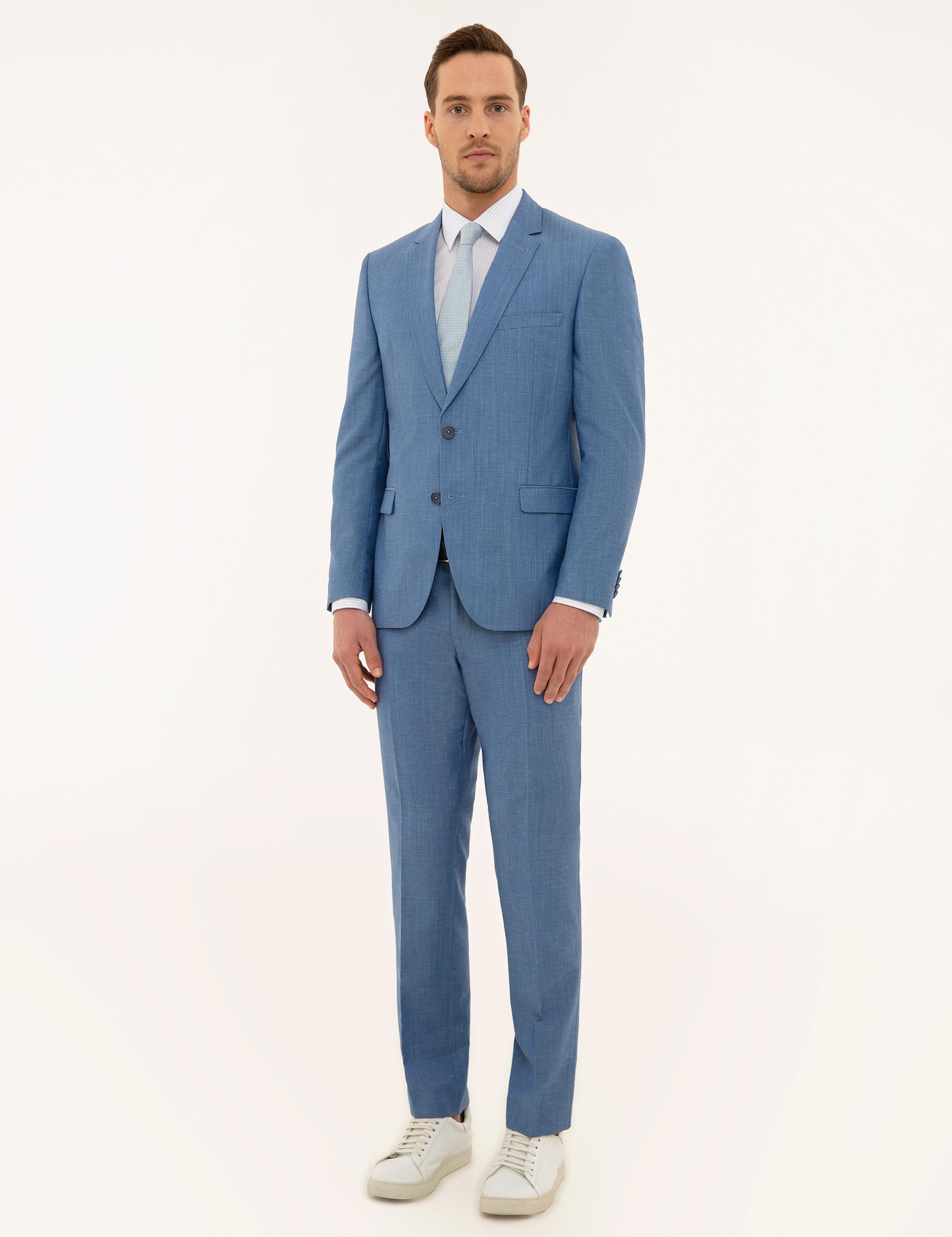 Koyu Mavi Slim Fit Takım Elbise