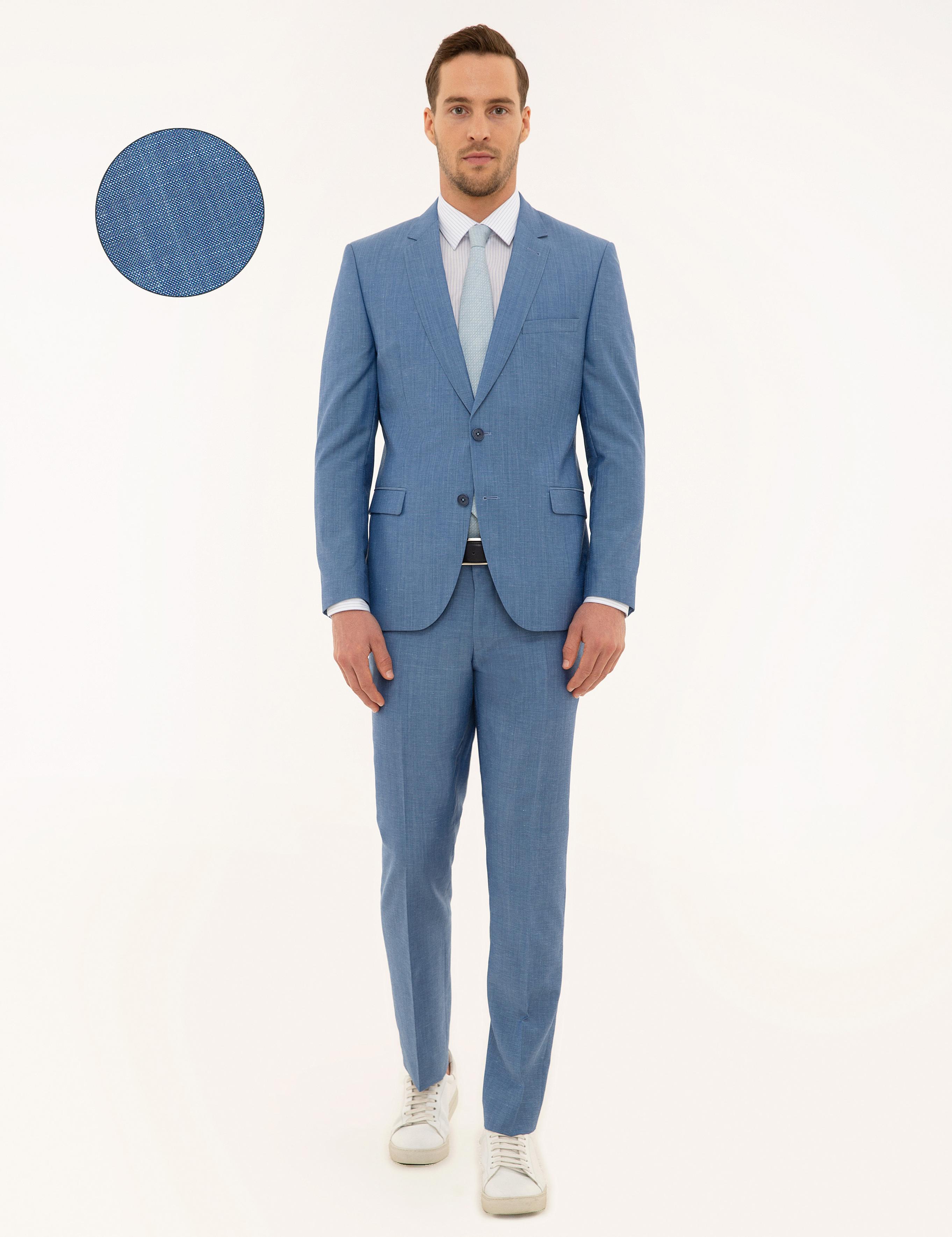 Koyu Mavi Slim Fit Takım Elbise