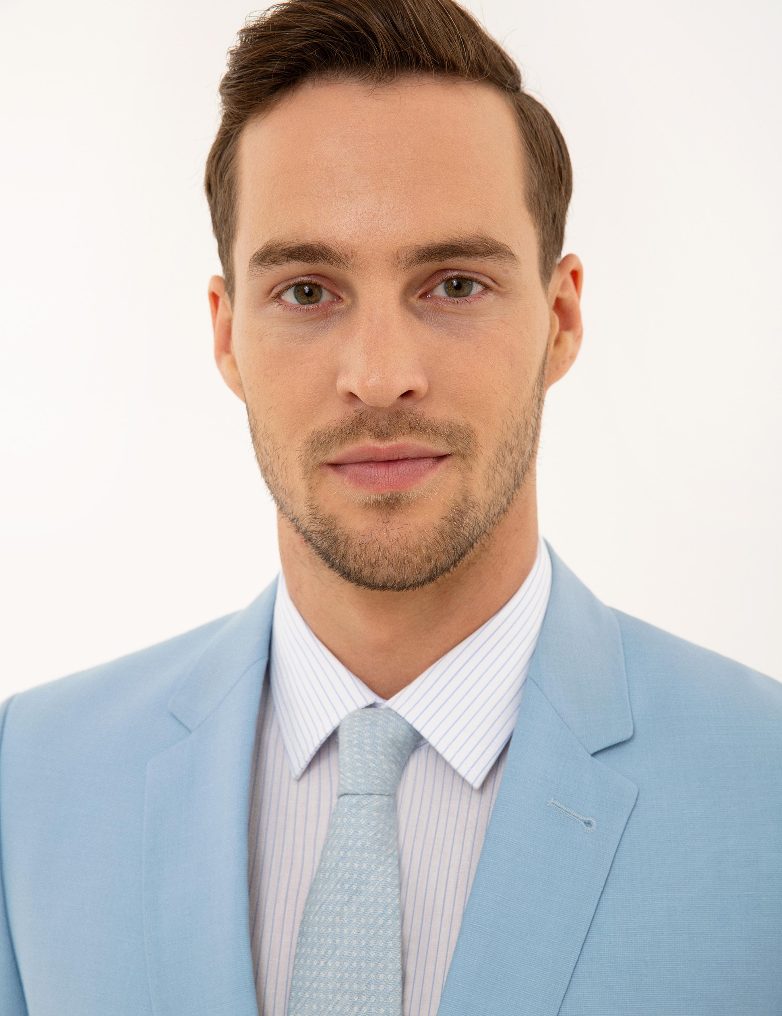 Açık Mavi Slim Fit Takım Elbise