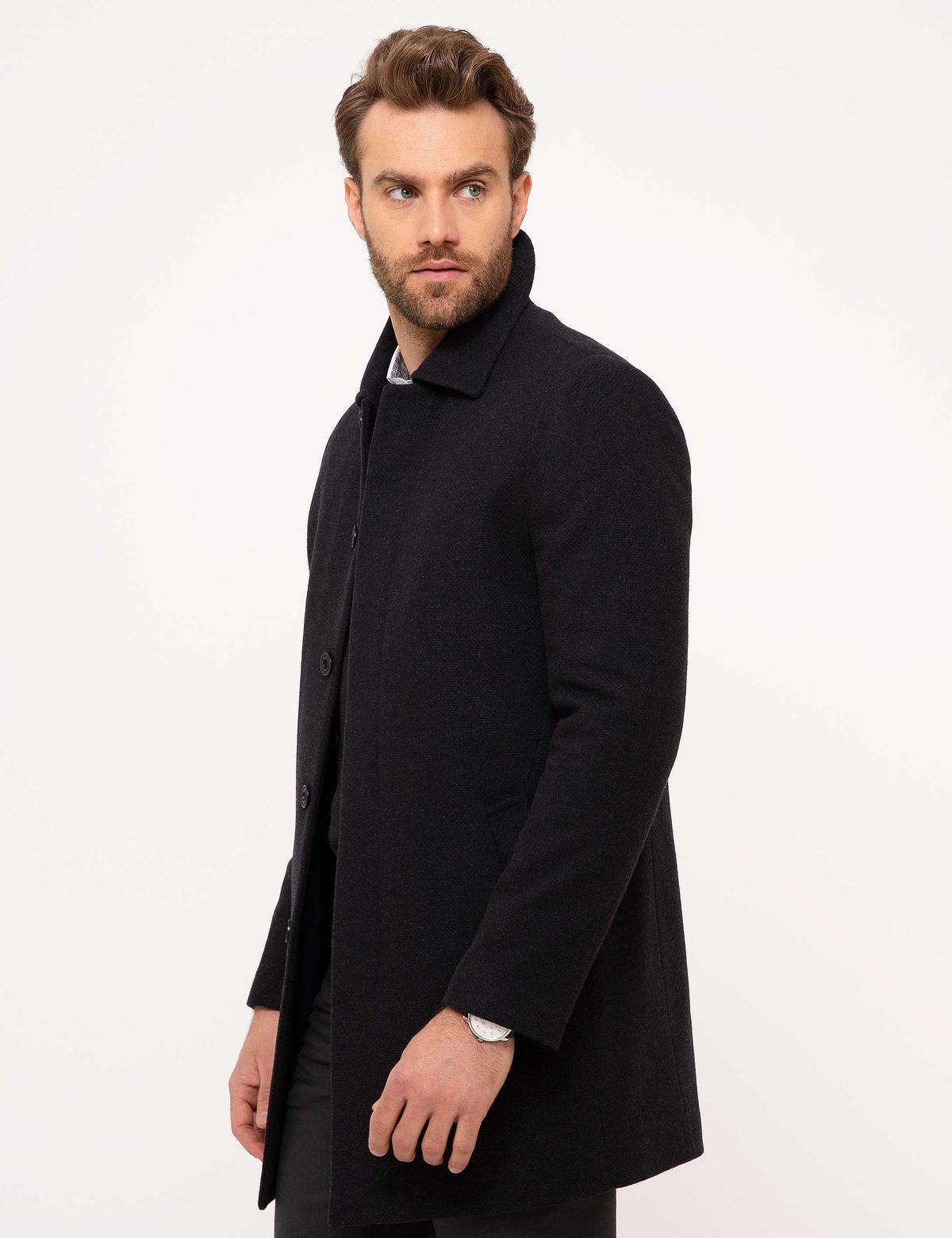 Antrasit Slim Fit Palto - 50210267006