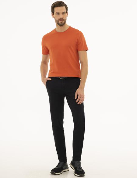 Kırmızı Slim Fit Bisiklet Yaka Tişört - 50218553037