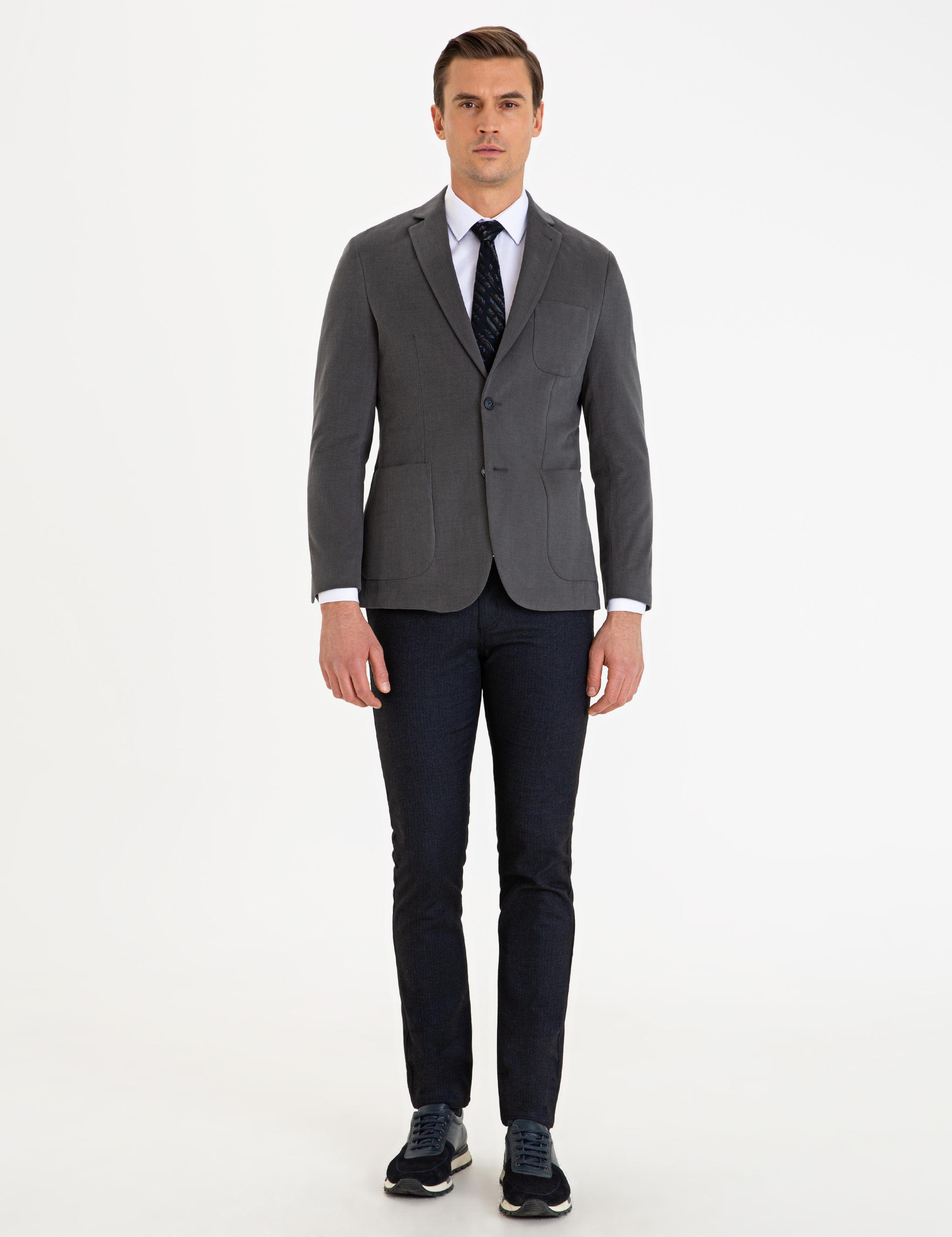 Antrasit Slim Fit Ceket