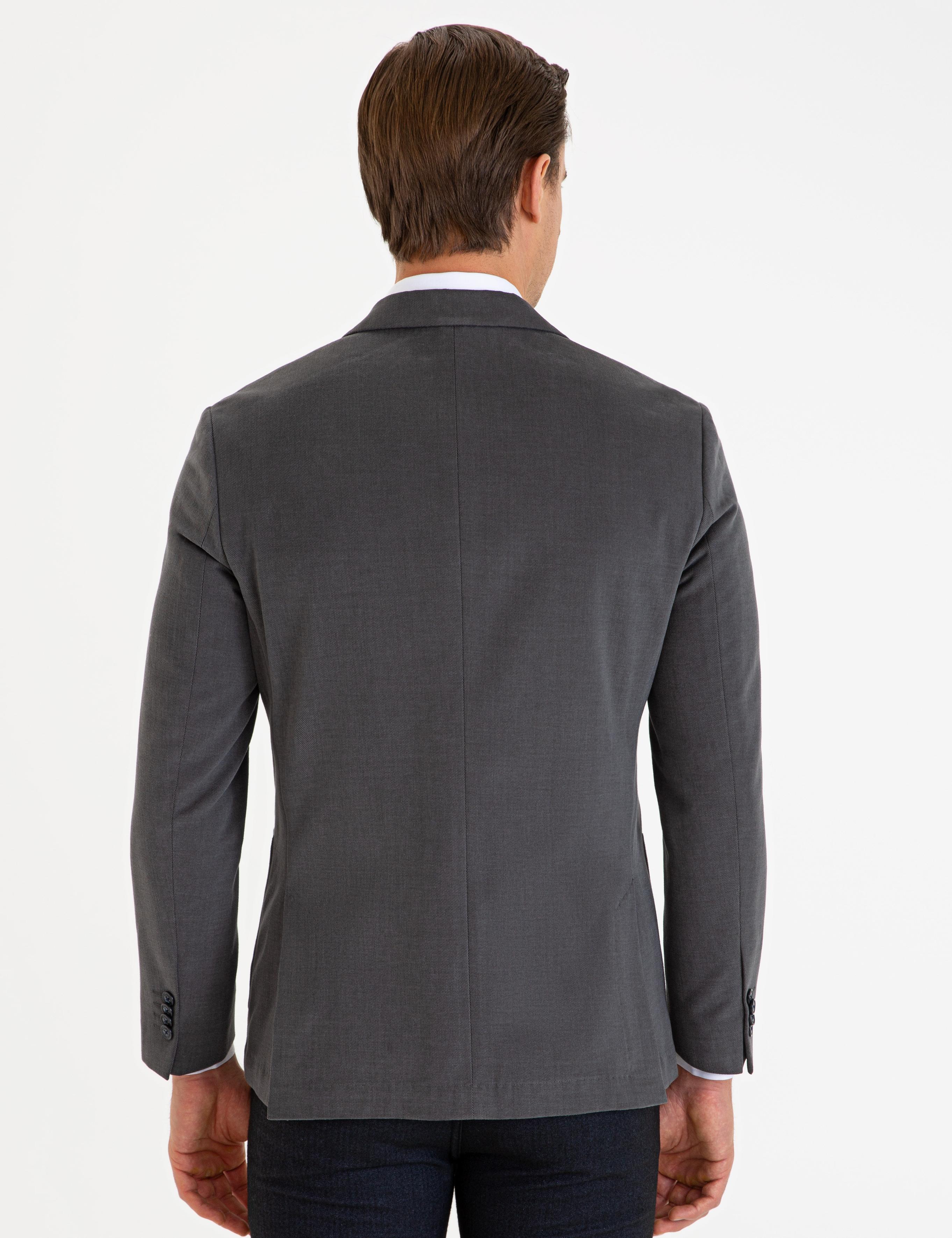 Antrasit Slim Fit Ceket