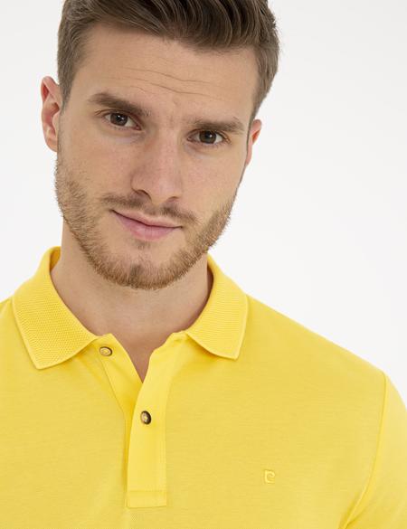 Sarı Slim Fit Basic Tişört - 50232388161