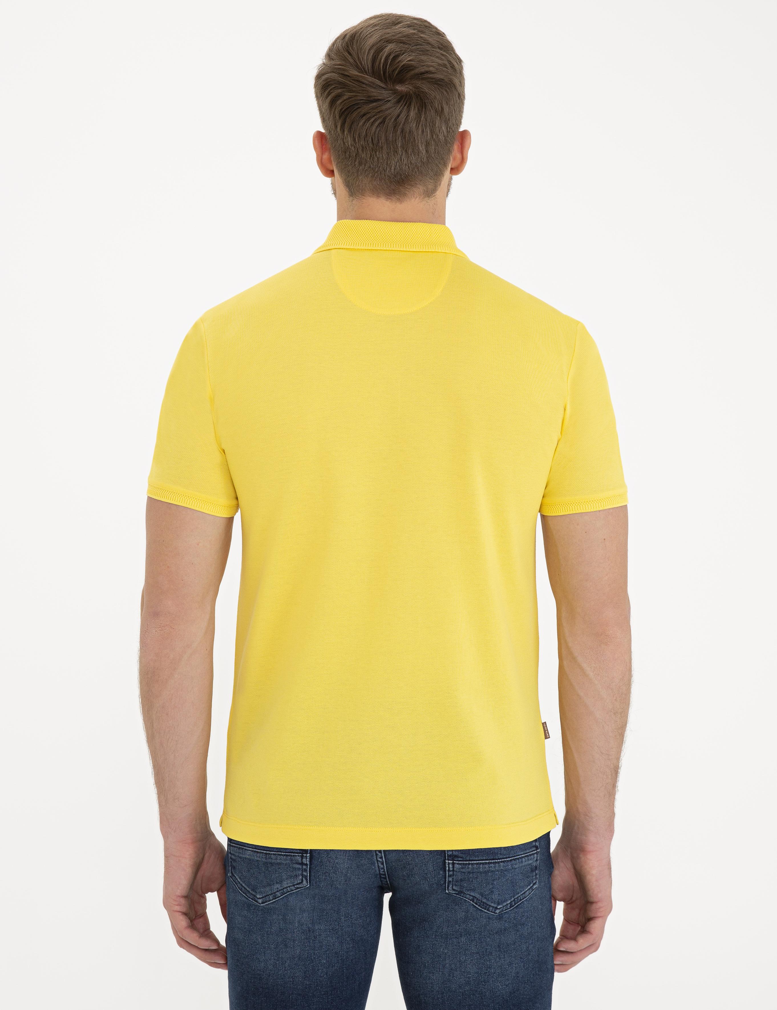 Sarı Slim Fit Basic Tişört