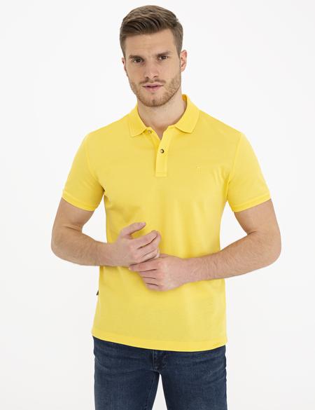 Sarı Slim Fit Basic Tişört - 50232388161