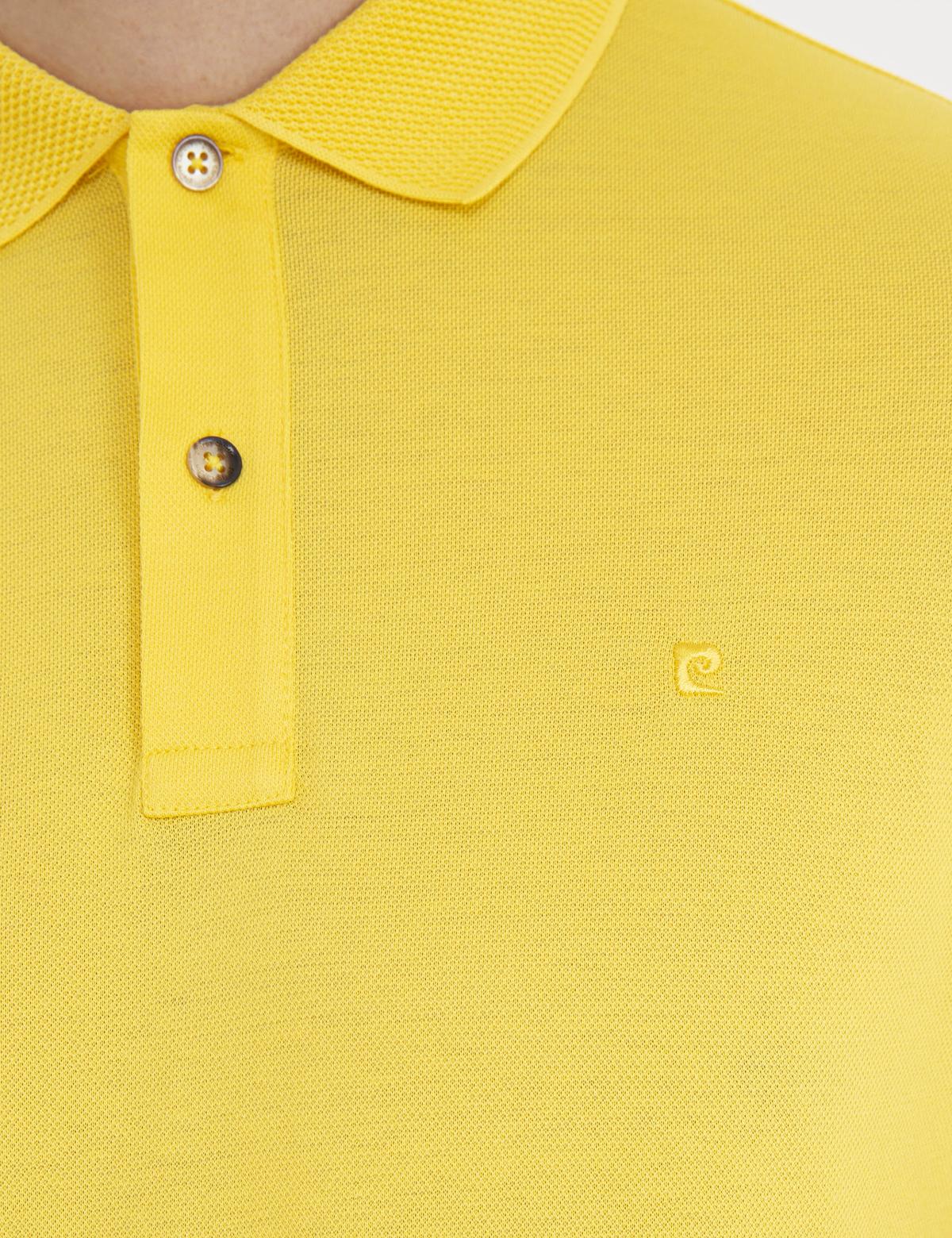 Sarı Slim Fit Basic Tişört - 50232388161