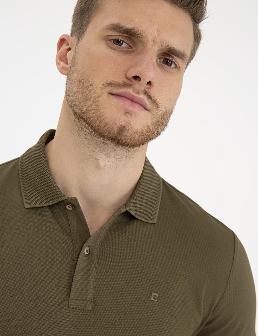 Açık Haki Slim Fit Basic Tişört