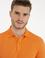 Turuncu Slim Fit Polo Yaka Basic T-Shirt