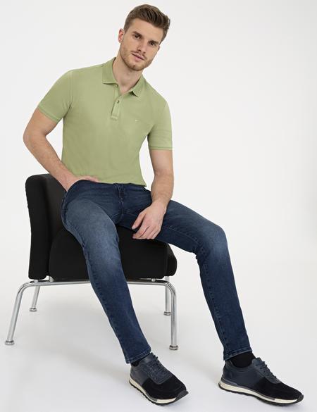 Açık Yeşil Slim Fit Basic Tişört - 50232388198