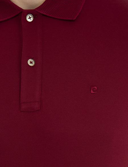 Bordo Slim Fit Polo Yaka Basic T-Shirt - 50232388100