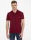 Bordo Slim Fit Polo Yaka Basic T-Shirt