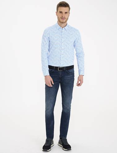Saks Slim Fit Uzun Kollu Gömlek