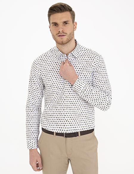 Haki Slim Fit Uzun Kollu Gömlek - 50232974040