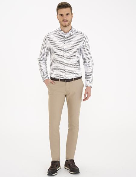 Haki Slim Fit Uzun Kollu Gömlek - 50232974040