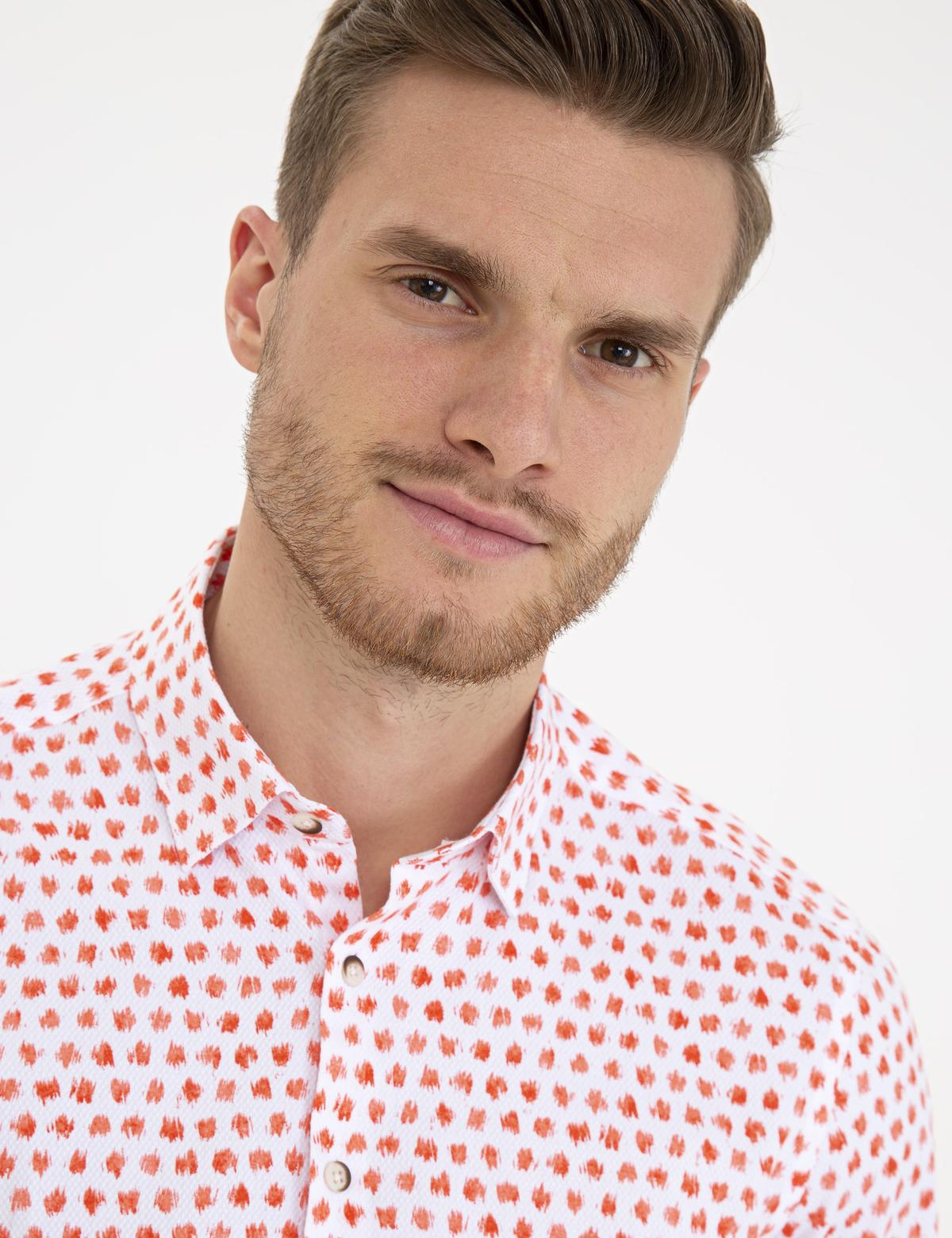 Pembe Slim Fit Uzun Kollu Gömlek - 50232974052