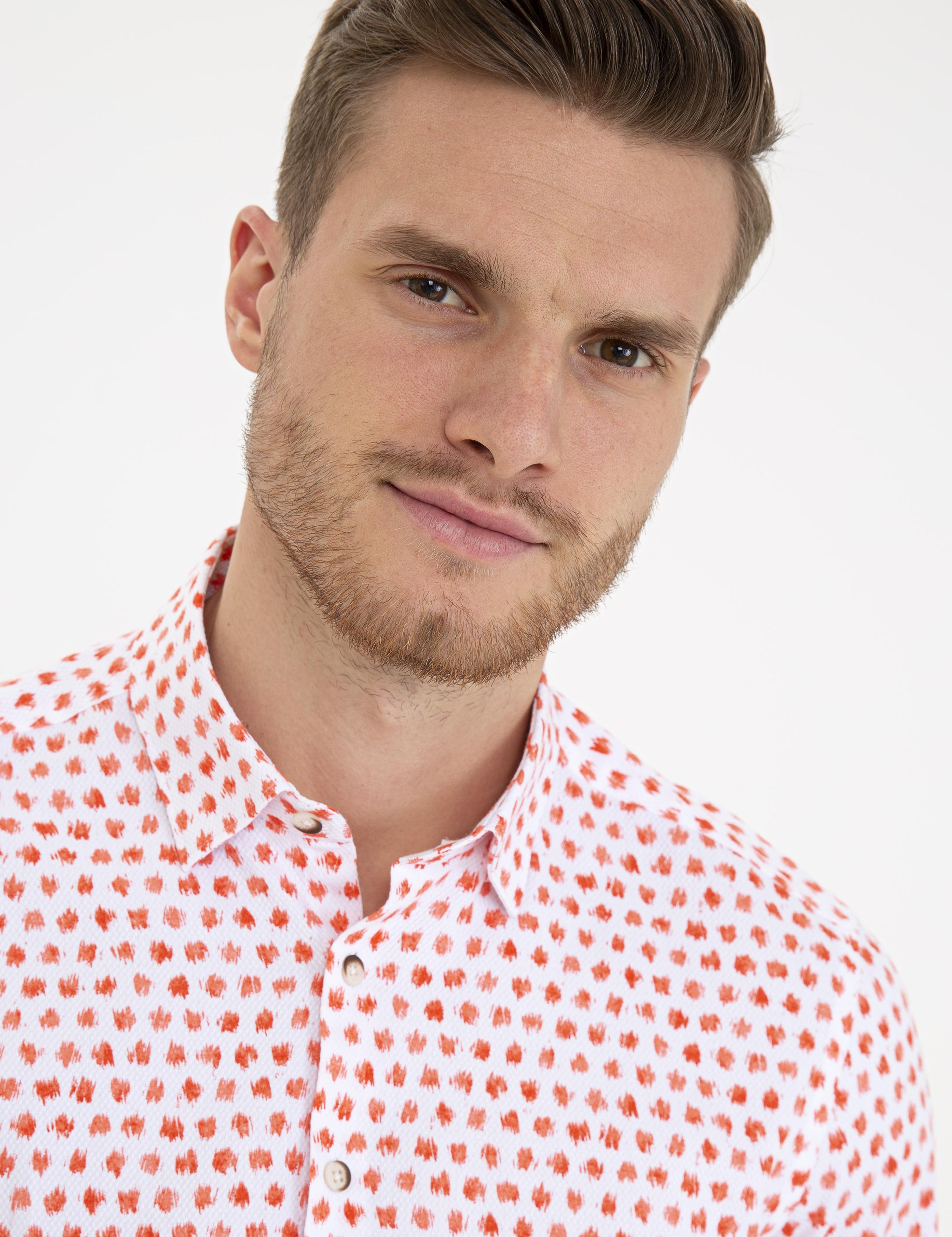 Pembe Slim Fit Uzun Kollu Gömlek