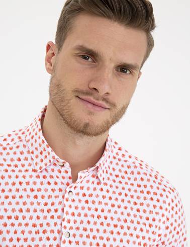 Pembe Slim Fit Uzun Kollu Gömlek