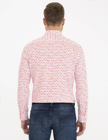 Pembe Slim Fit Uzun Kollu Gömlek