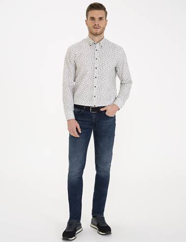 Haki Regular Fit Uzun Kollu Gömlek
