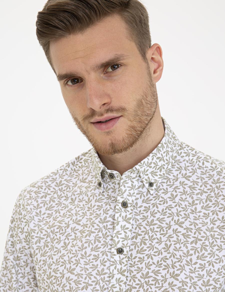 Haki Regular Fit Uzun Kollu Gömlek