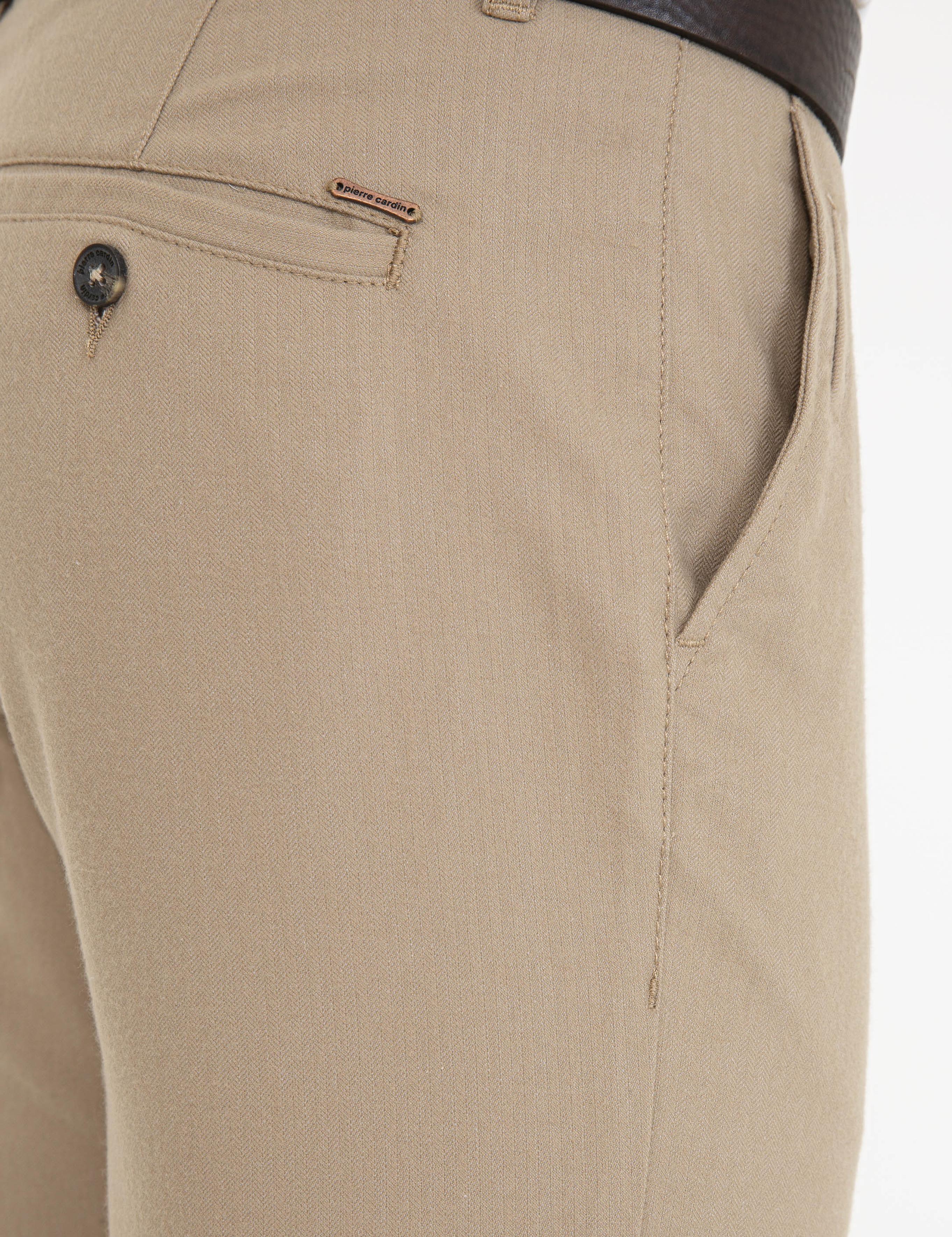 Bej Slim Fit Kanvas Pantolon