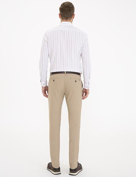 Bej Slim Fit Kanvas Pantolon - 50230176082