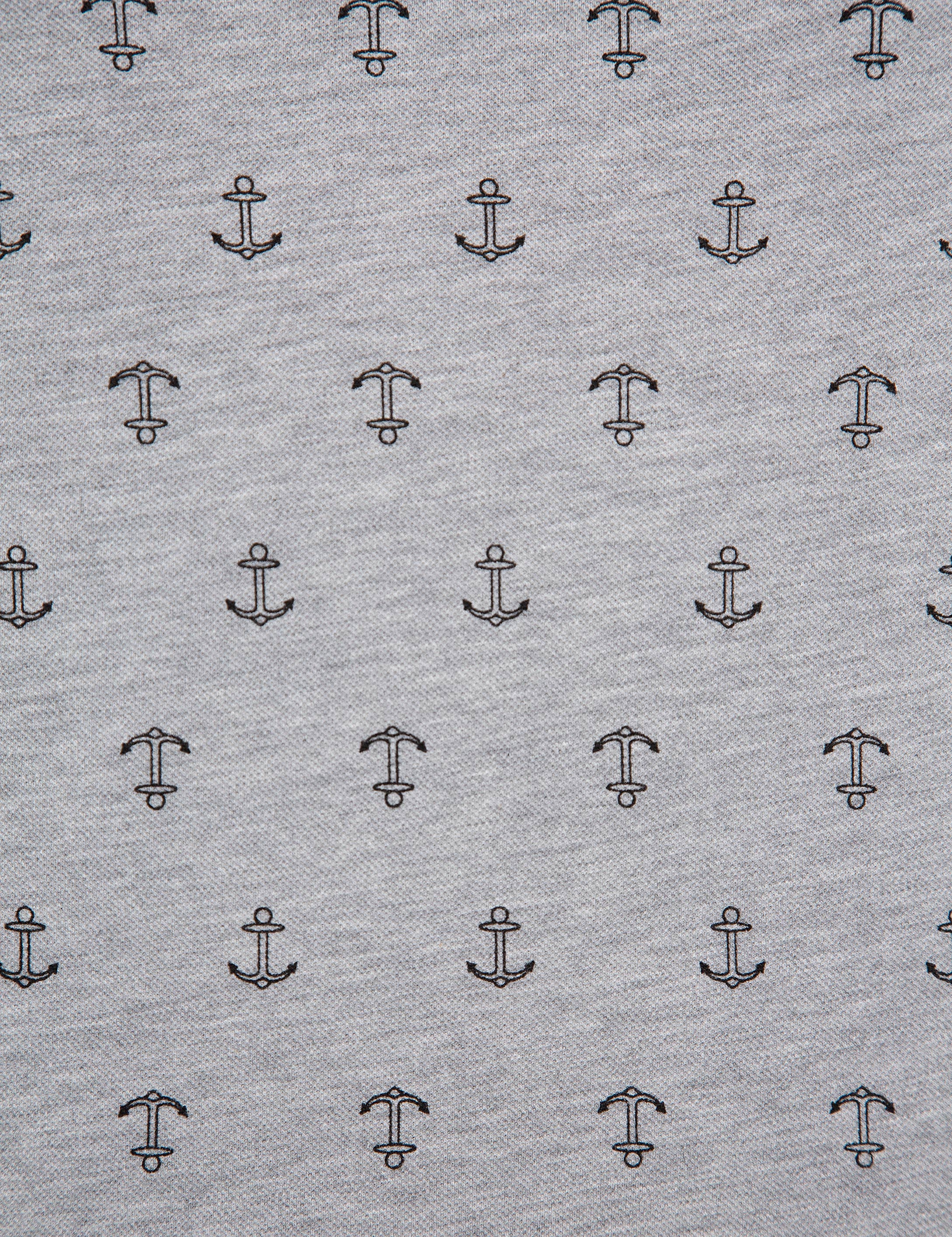 Gri Slim Fit Polo Yaka T-Shirt - Image 5