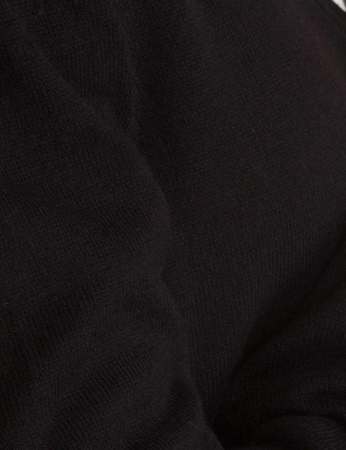 Siyah Slim Fit V Yaka Triko Kazak - 50197143043