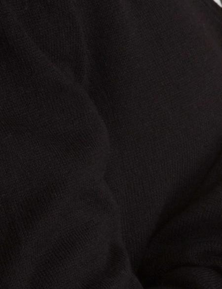 Siyah Slim Fit V Yaka Triko Kazak - 50197143043