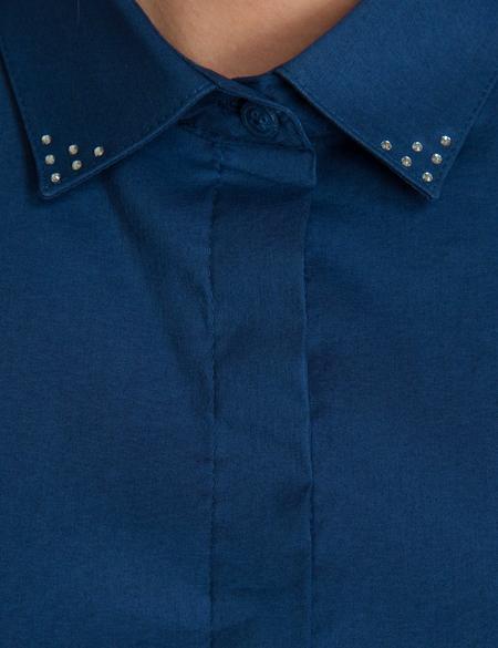 Mavi Dokuma Gömlek - 50197217003