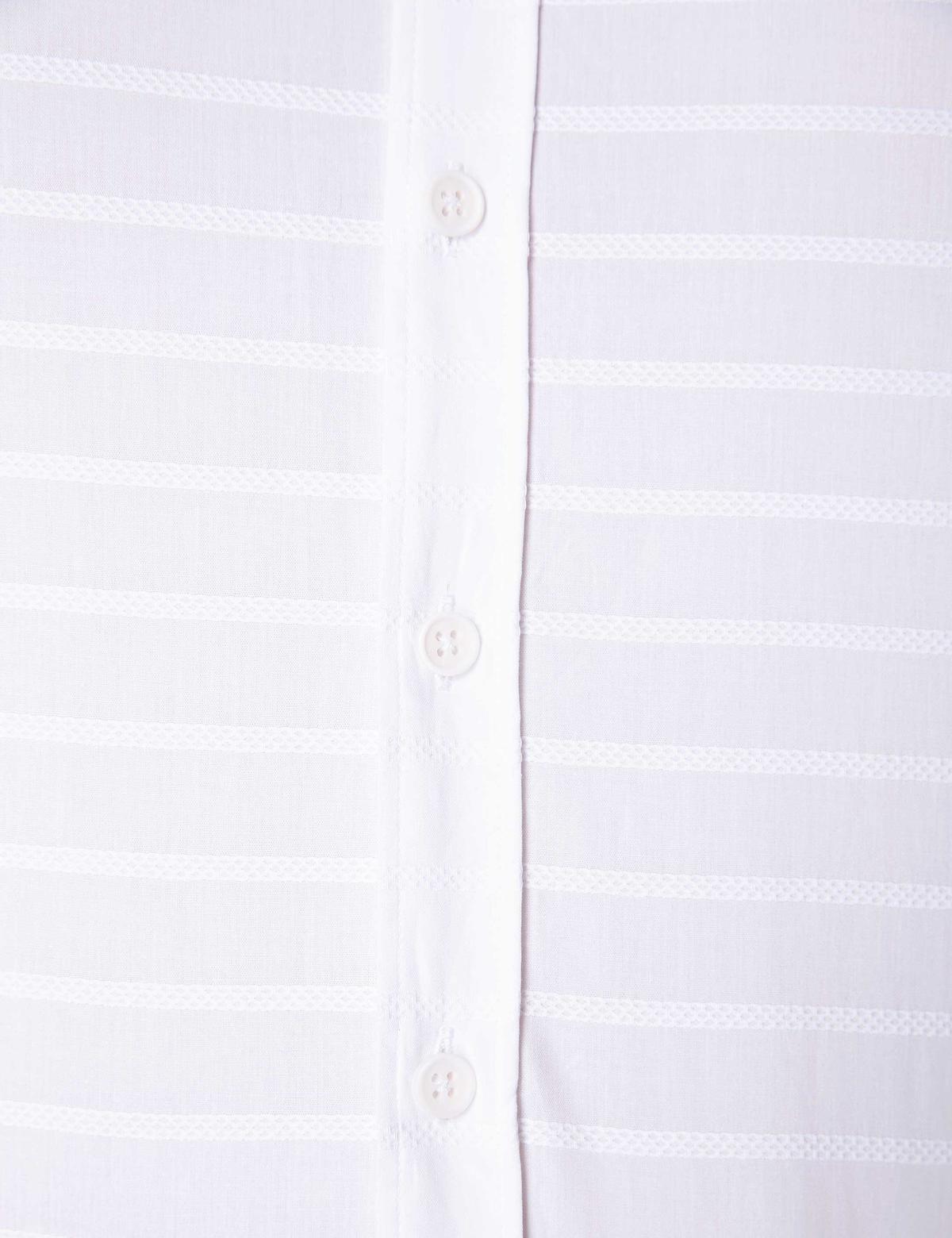 Beyaz Slim Fit Uzun Kollu Gömlek - 50200516007