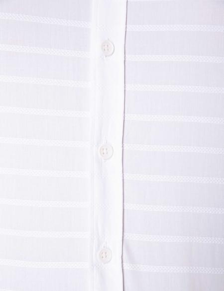 Beyaz Slim Fit Uzun Kollu Gömlek - 50200516007