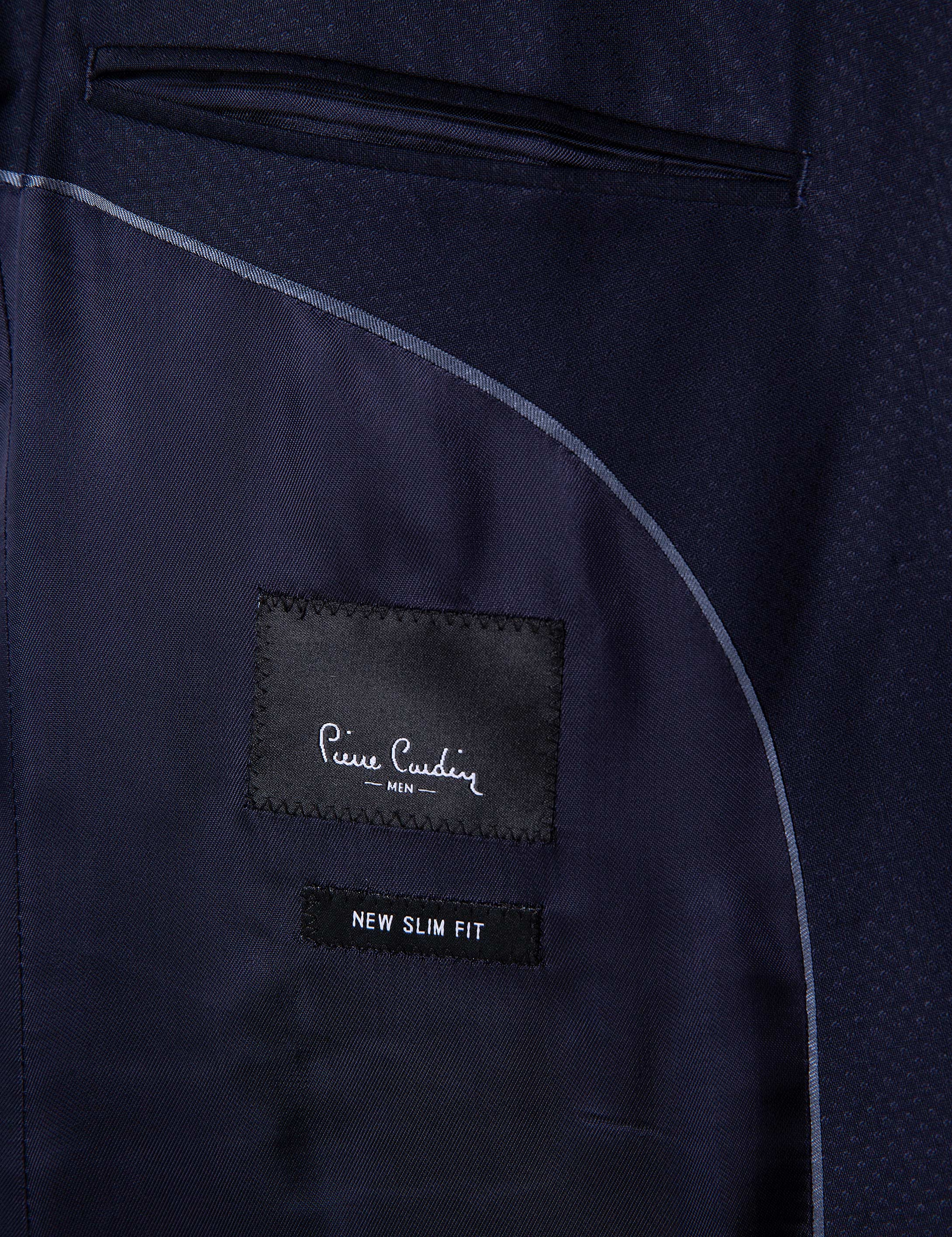 Lacivert Ekstra Slim Fit Yelekli Takım Elbise - Image 6