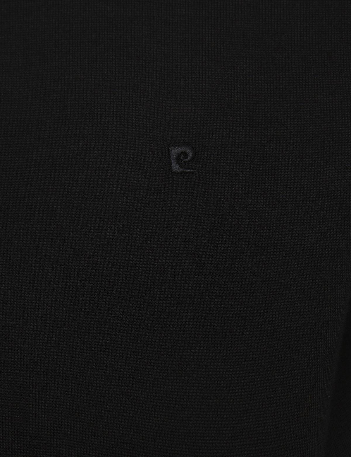 Siyah Slim Fit Yarım Balıkçı Yaka Basic Triko Kazak - 50206758066