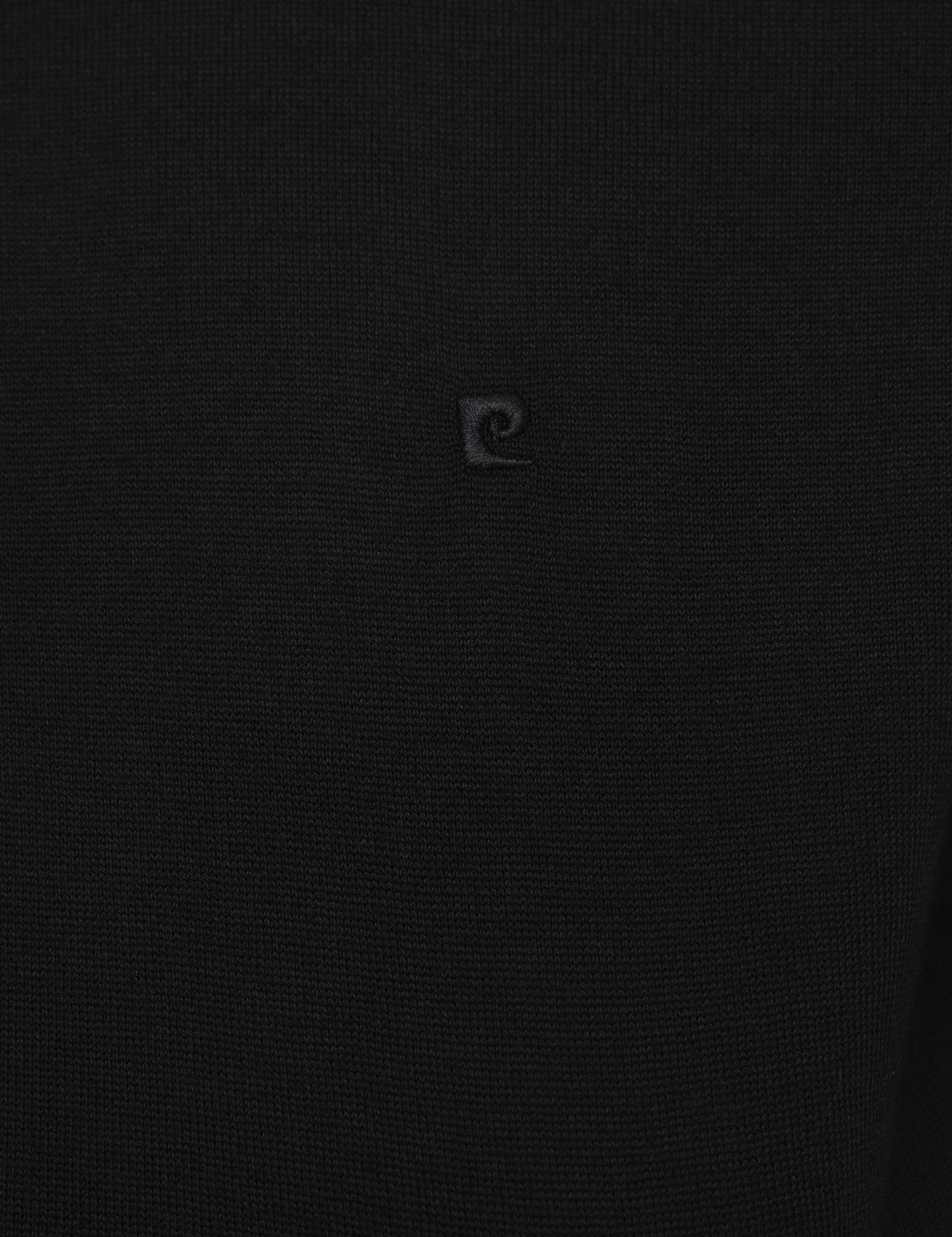 Siyah Slim Fit Yarım Balıkçı Yaka Basic Triko Kazak