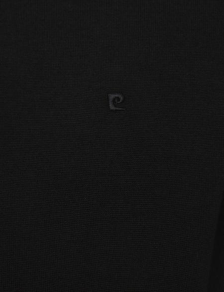 Siyah Slim Fit Yarım Balıkçı Yaka Basic Triko Kazak - 50206758066