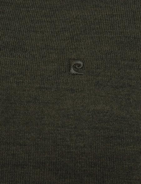 Yeşil Slim Fit V Yaka Basic Triko Kazak - 50206762043