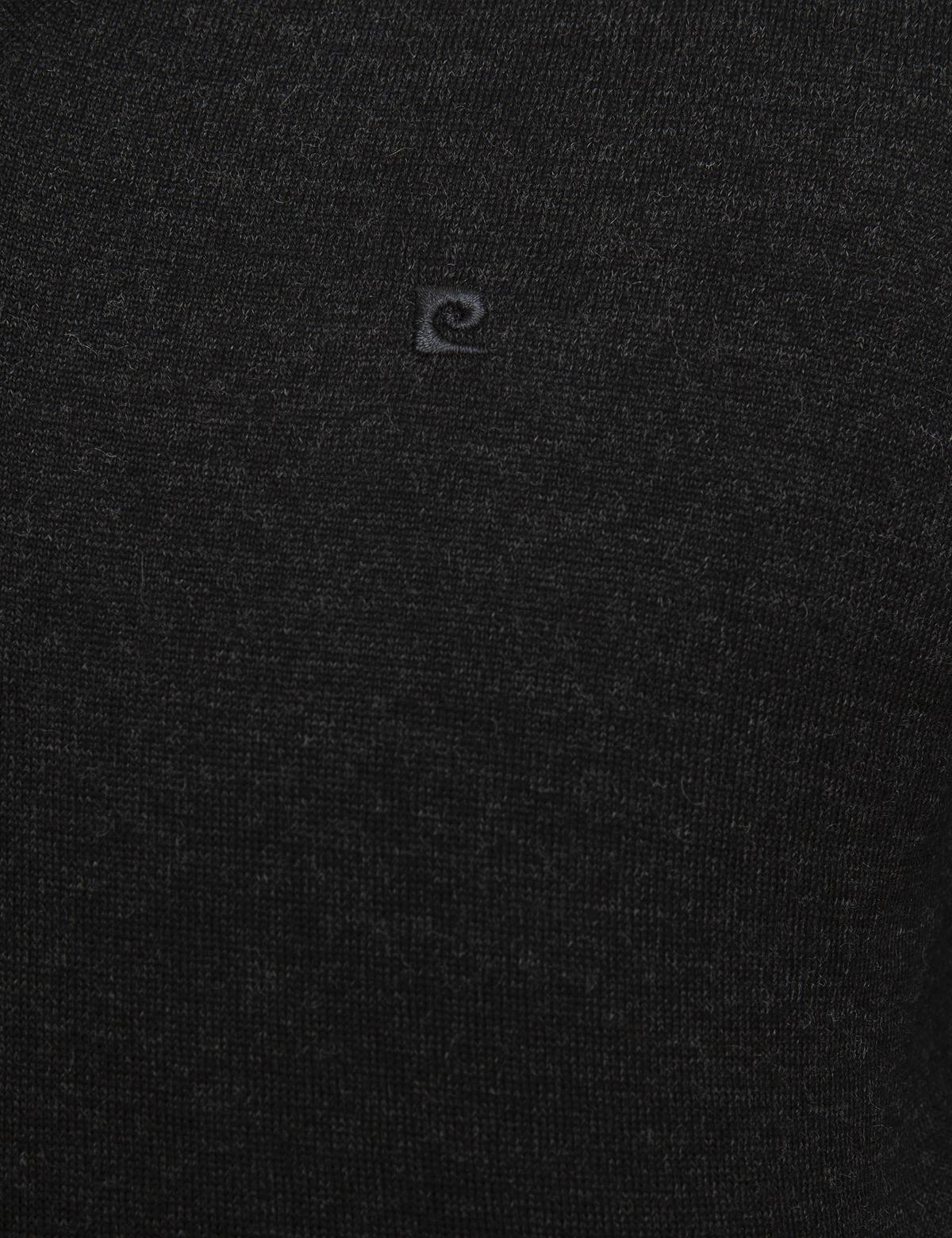 Antrasit Melanj Slim Fit V Yaka Basic Triko Kazak - 50206762064