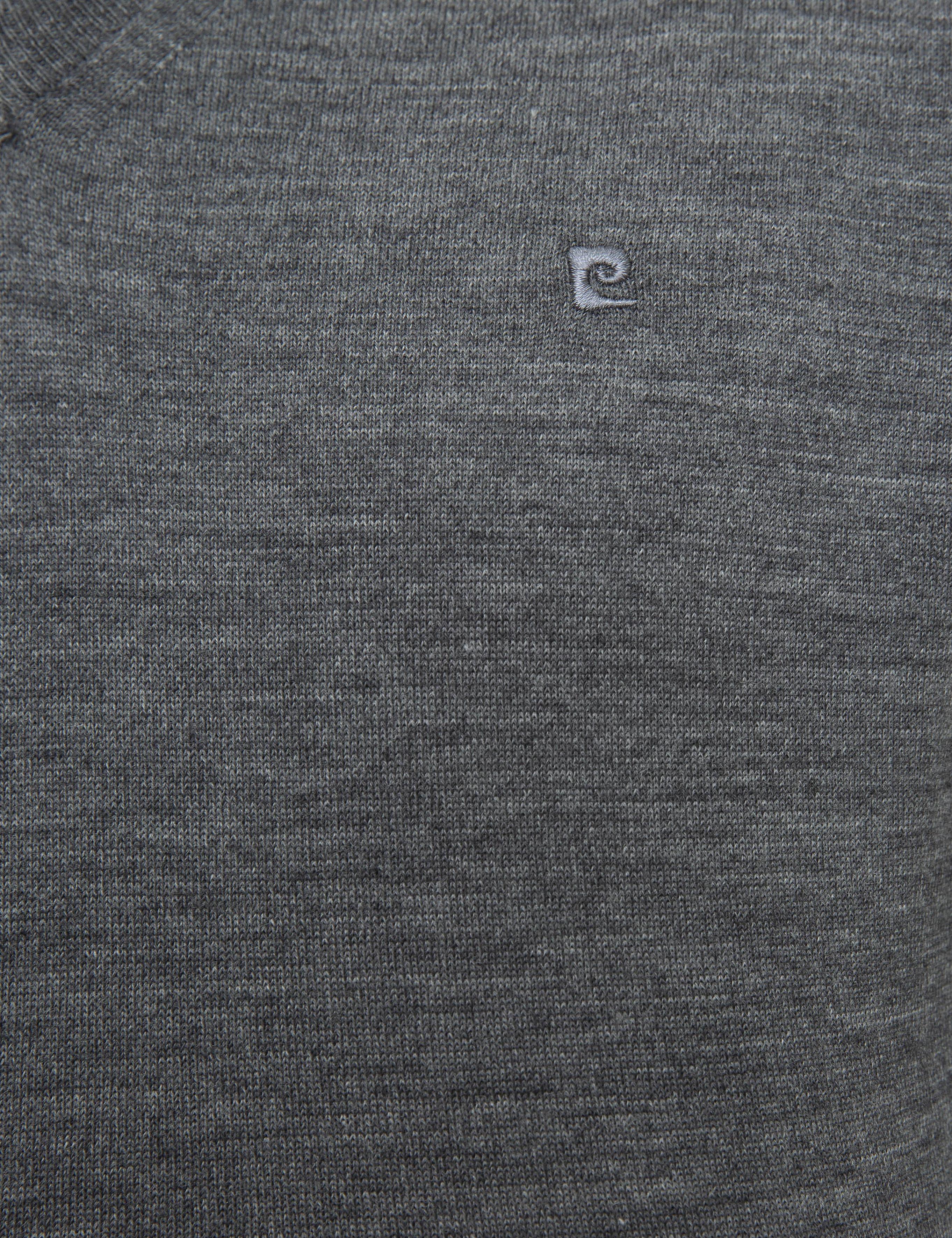 Gri Melanj Slim Fit Basic Kazak