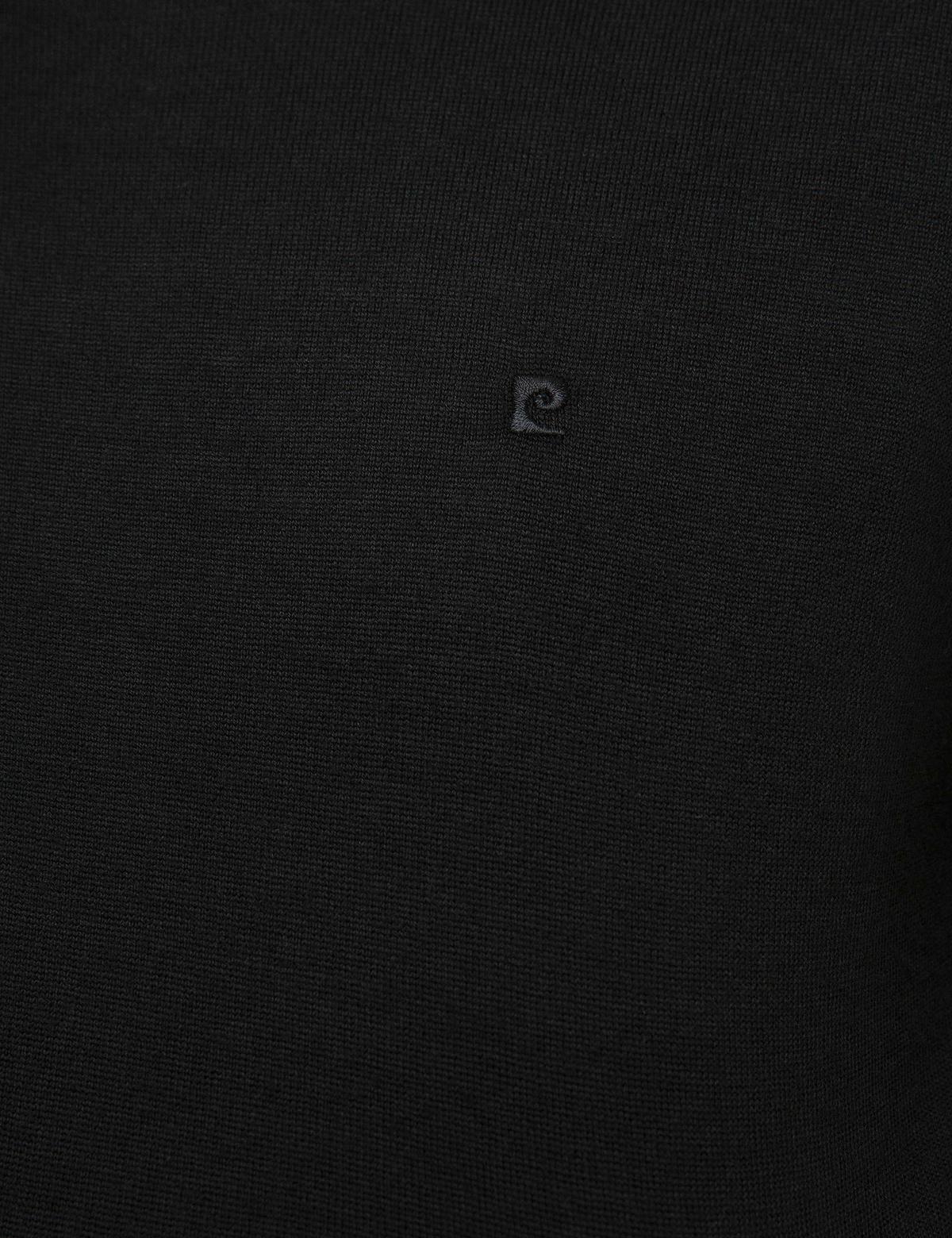 Siyah Slim Fit Bisiklet Yaka Basic Triko Kazak - 50206763026