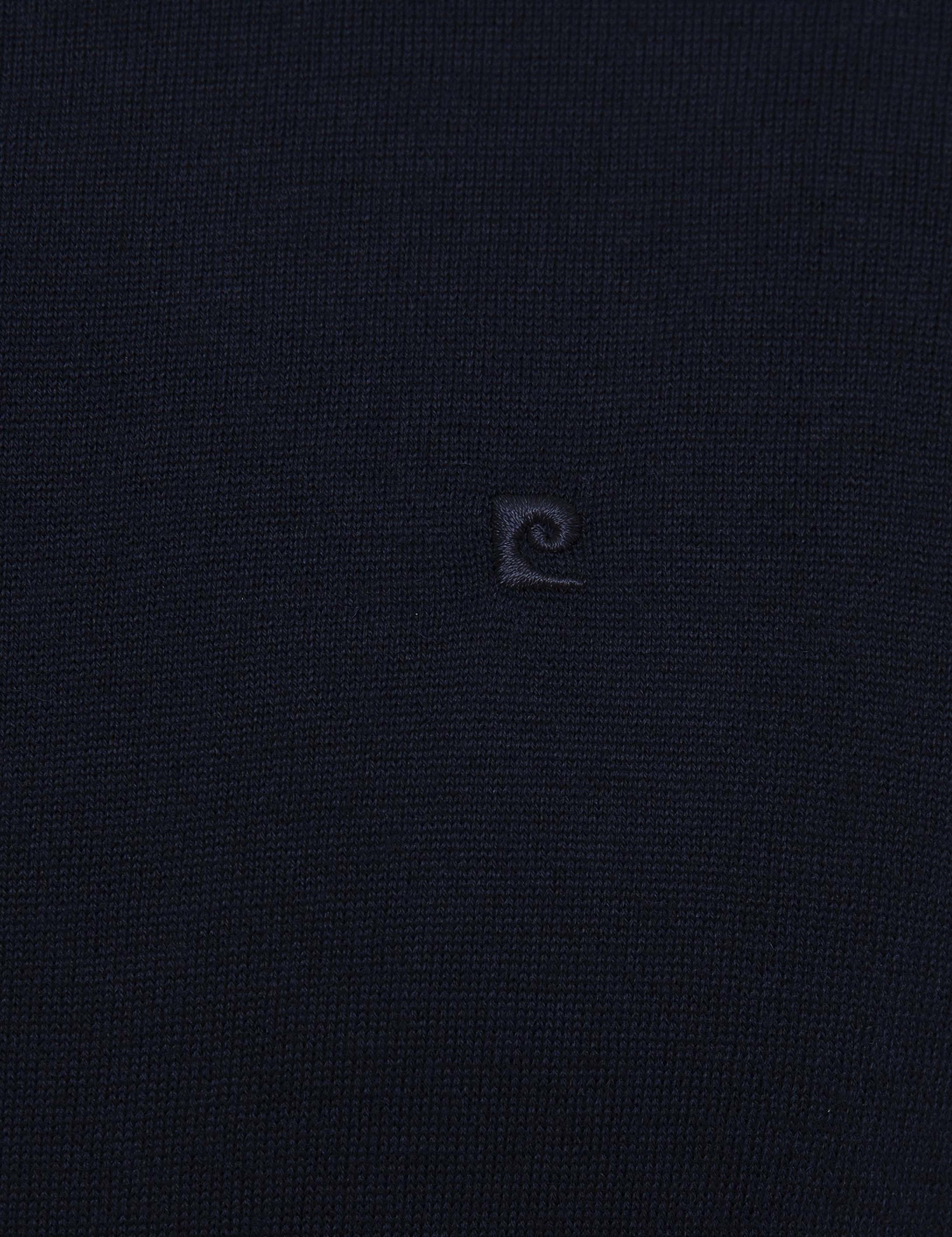 Lacivert Slim Fit Bisiklet Yaka Basic Triko Kazak