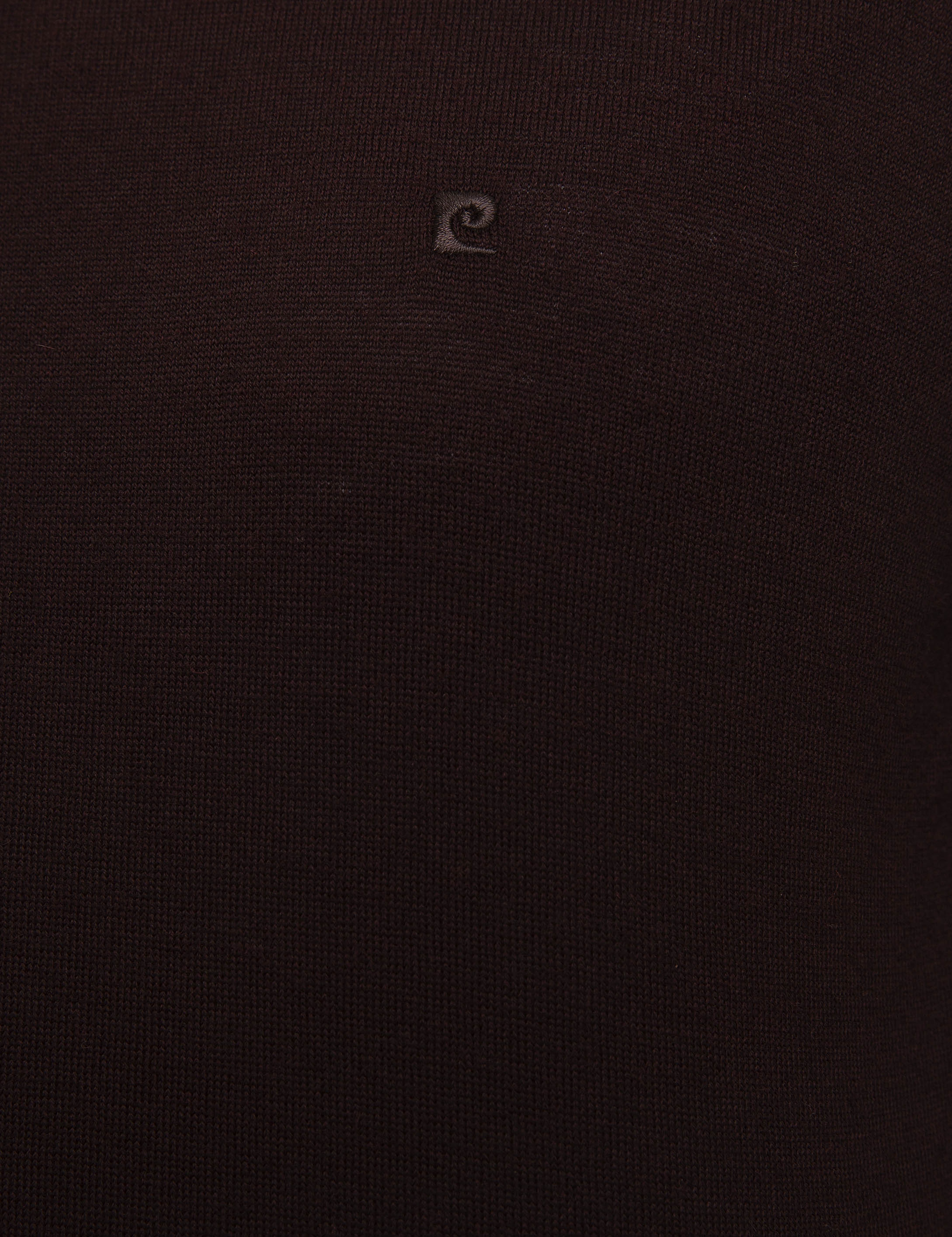 Bordo Slim Fit Bisiklet Yaka Yün Karışımlı Basic Triko Kazak - Image 6