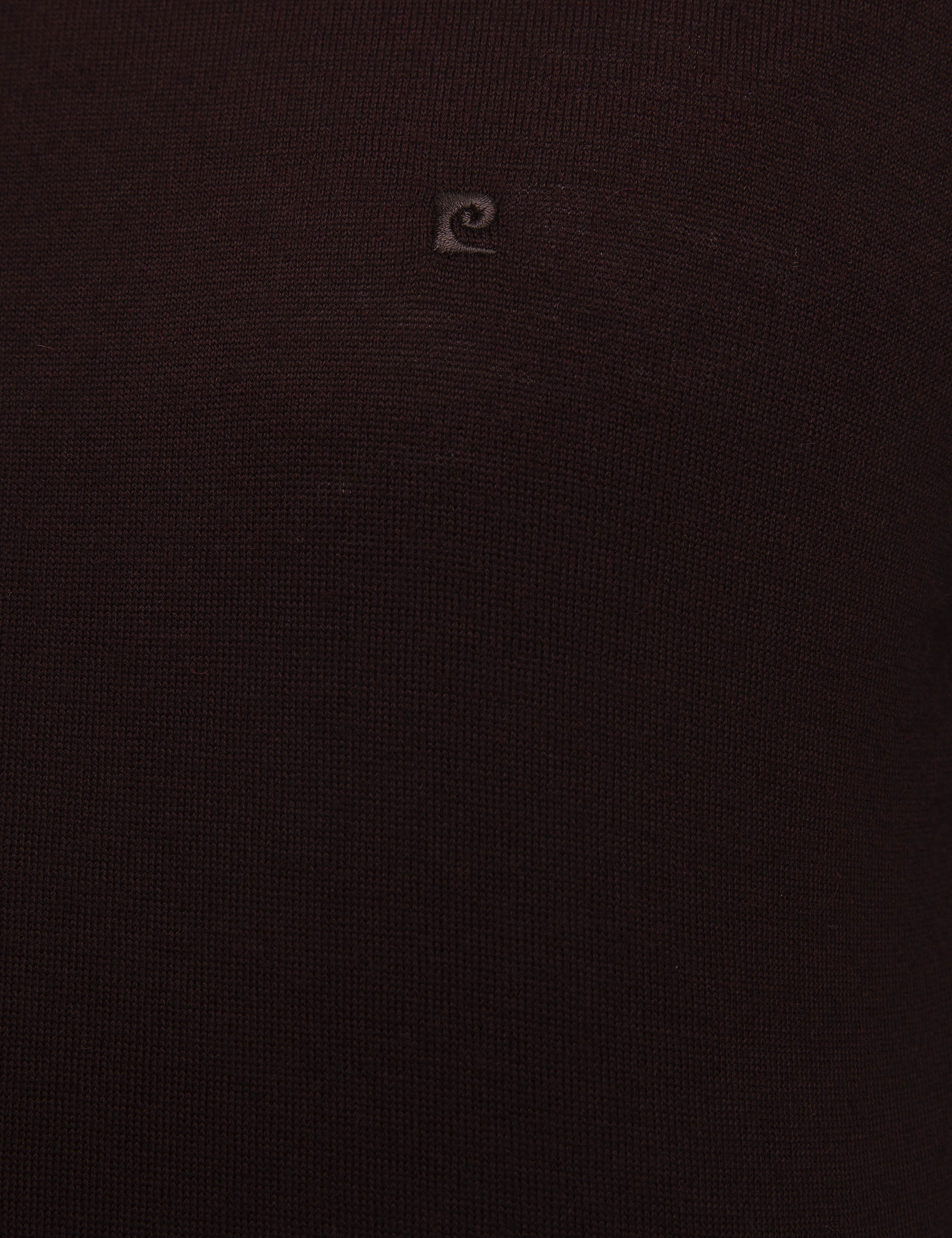 Bordo Slim Fit Bisiklet Yaka Yün Karışımlı Basic Triko Kazak