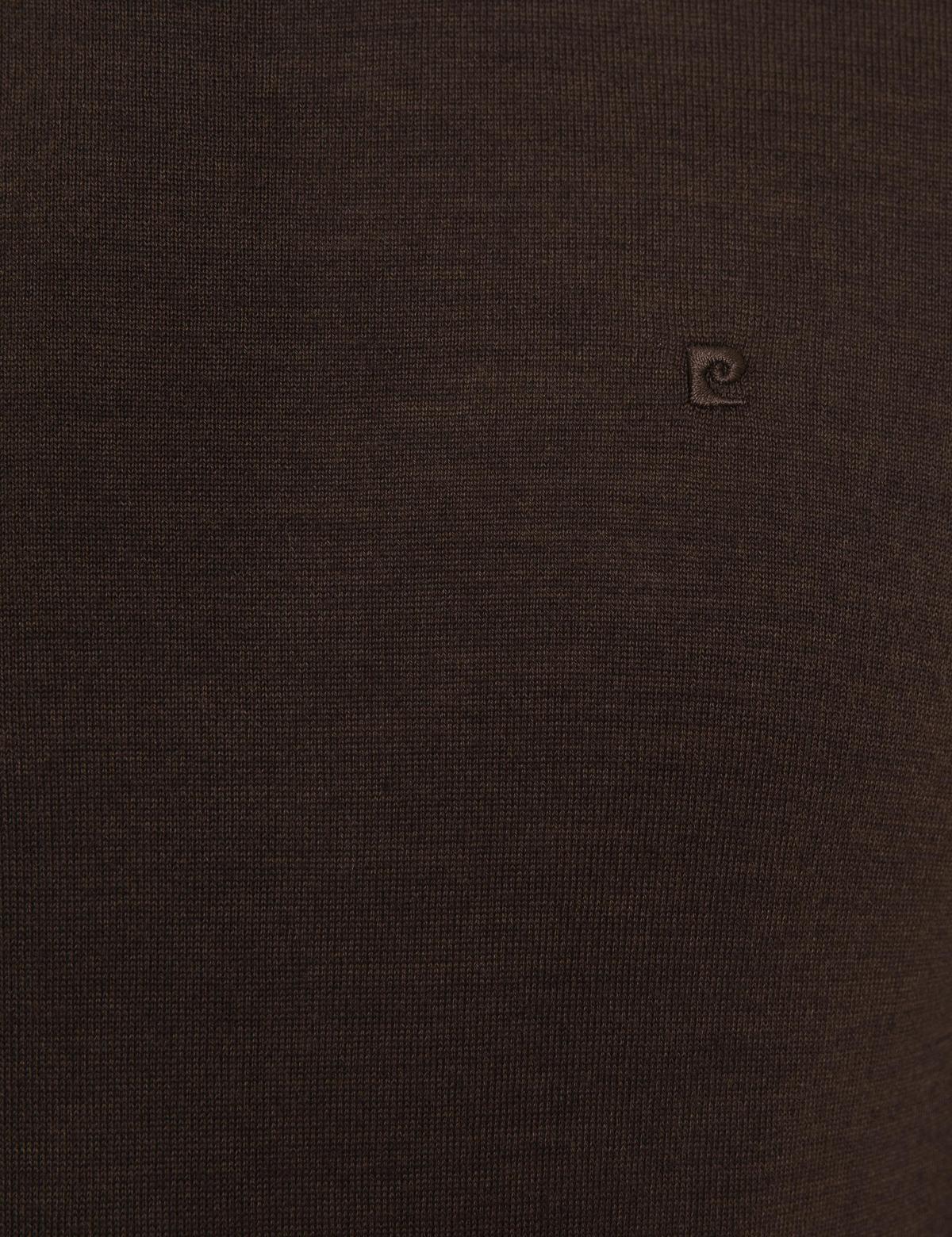 Kahverengi Slim Fit Bisiklet Yaka Basic Triko Kazak - 50206763053