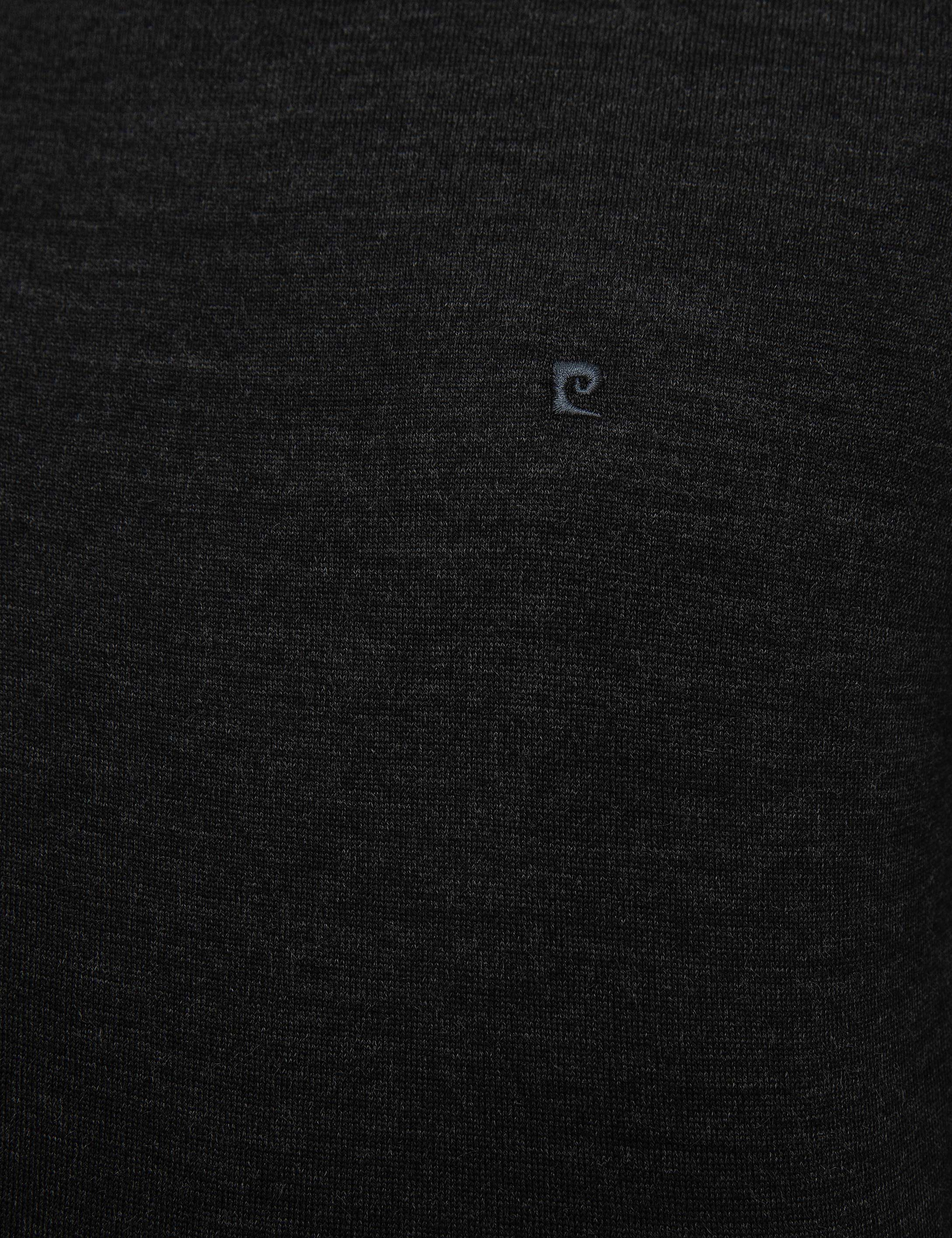 Antrasit Melanj Slim Fit Basic Kazak - Image 6